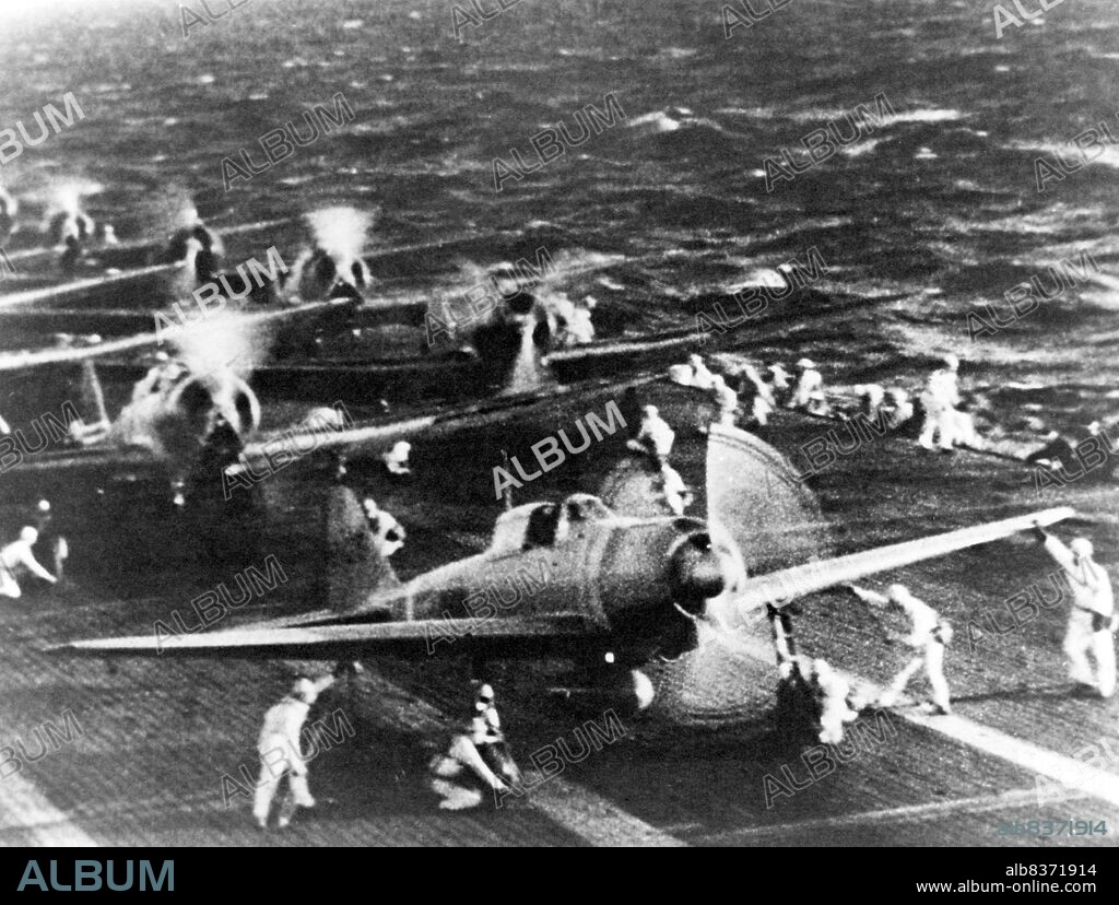 Shokaku ('Soaring Crane') was an aircraft carrier of the Imperial Japanese Navy, the lead ship of her class. Along with her sister ship Zuikaku, she took part in several key naval battles during the Pacific War, including the attack on Pearl Harbor, the Battle of the Coral Sea and the Battle of the Santa Cruz Islands before being torpedoed and sunk by a U.S. submarine at the Battle of the Philippine Sea.