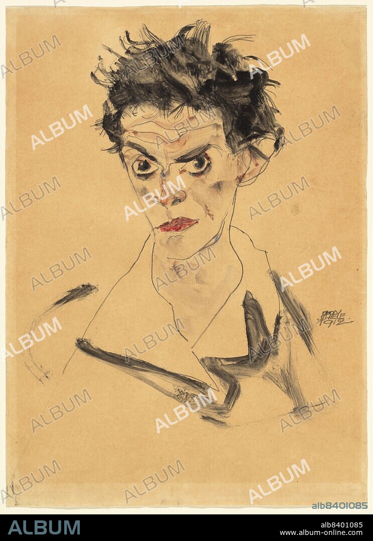 EGON SCHIELE. Self-Portrait, 1912.
