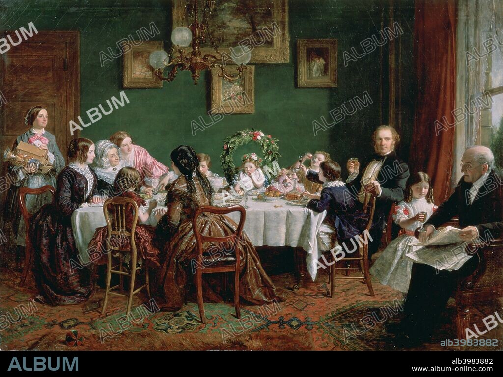 'Many Happy Returns of the Day', 1856. Found in the collection of the Harrogate Museums and Art Gallery, North Yorkshire.