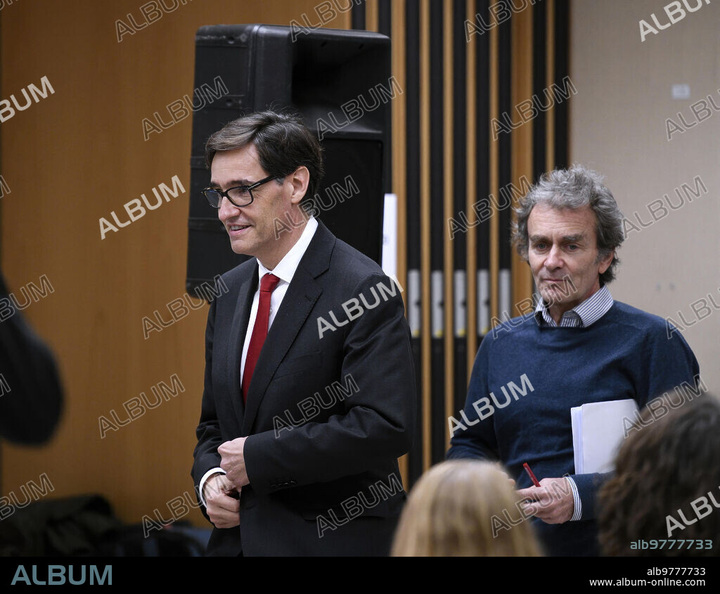 Madrid, 03/05/2020. The Minister of Health, Salvador Illa, and the director of CCAES, Fernando Simón, report on the coronavirus situation. Photo: Óscar del Pozo. ARCHDC.
