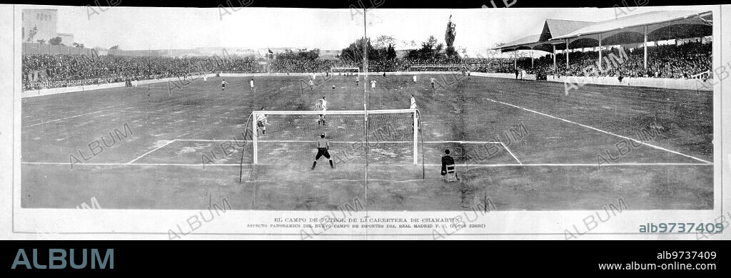 Madrid, 17/05/1924. Partido inaugural del estadio de Chamartín, en un encuentro entre el Real Madrid y el Newcastle United, que ganaron los blanco por 3 a 2.