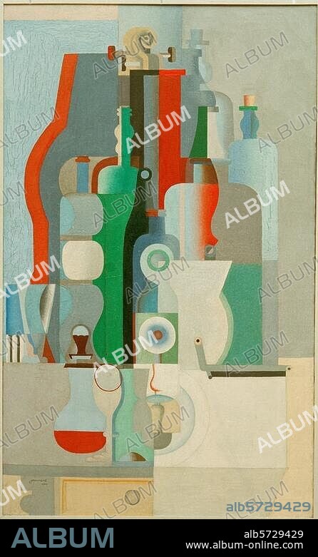 Le Corbusier (Charles-Edouard Jeanneret). 1887-1965. "Nature morte verticale" (Vertical Still Life), 1922. Oil on canvas, 146.5 × 89.5cm. Gift of Raoul La Roche. Inv. no. G 1963.5. Basel, Kunstmuseum.