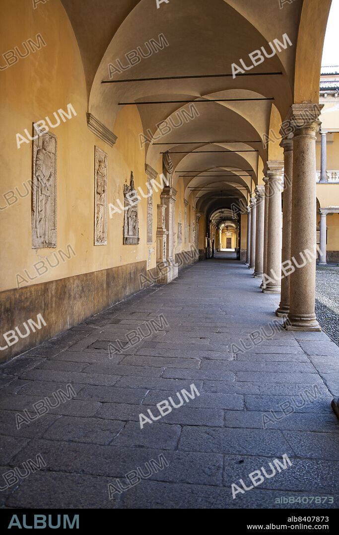 Pavia, Lombardy, Italy, Europe. Pavia University (Università degli Studi di Pavia) was realized in 1361 by Galeazzo II Visconti is one of the oldest university of the world..