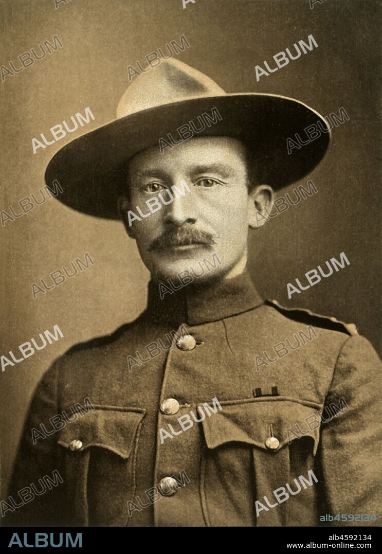 ELLIOT & FRY. 'Colonel Robert S. S. Baden-Powell, The Defender of Mafeking', 1900. From "South Africa and the Transvaal War, Vol. II", by Louis Creswicke. [T. C. & E. C. Jack, Edinburgh, 1900].