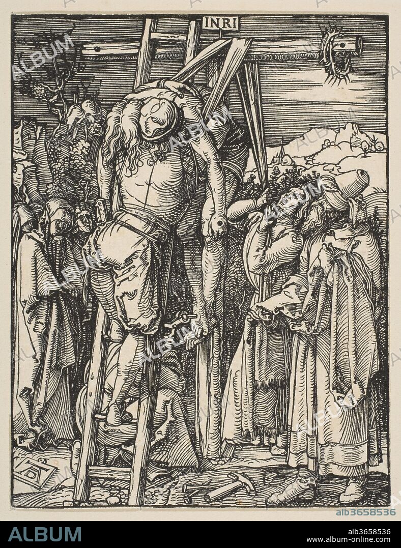 ALBRECHT DÜRER. The Descent from the Cross, from The Small Passion. Artist: Albrecht Dürer (German, Nuremberg 1471-1528 Nuremberg). Dimensions: sheet: 5 x 3 7/8 in. (12.7 x 9.8 cm). Date: ca. 1509.