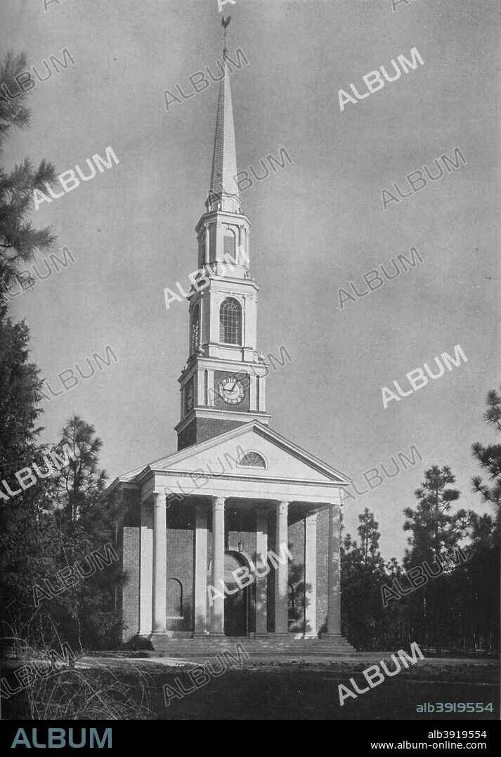 The Village Chapel, Pinehurst, North Carolina, 1926. From The Architectural Forum Volume XLIV [Rogers and Manson, New York, 1926].