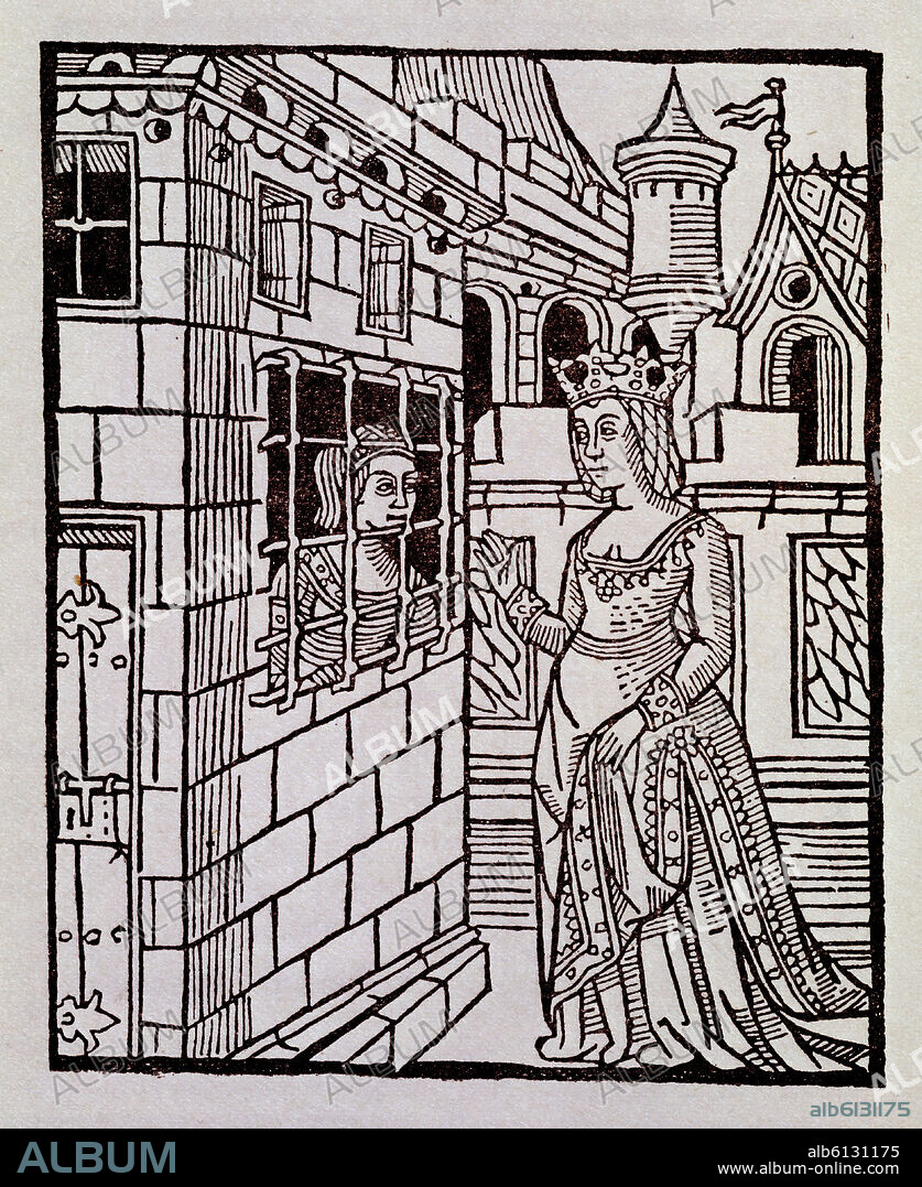 DIEGO DE SAN PEDRO (1437-1498). CARCEL DE AMOR GRABADO POR ROSEMBACH EN 1493-ORIGINAL EN MUS BRITANICO.