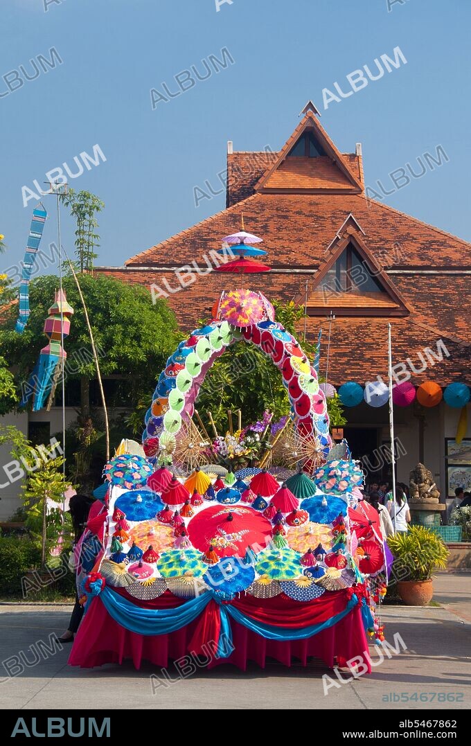 Bo Sang, near the northern Thai city of Chiang Mai, is famous for its hand-made brightly colored umbrellas and parasols. Once a year, in late January, the Bo Sang Umbrella and San Kamphaeng Handicrafts Festival is held in the town. Chiang Mai (meaning 'new city'), sometimes written as 'Chiengmai' or 'Chiangmai', is the largest and most culturally significant city in northern Thailand. King Mengrai founded the city of Chiang Mai in 1296, and it succeeded Chiang Rai as capital of the Lanna kingdom.