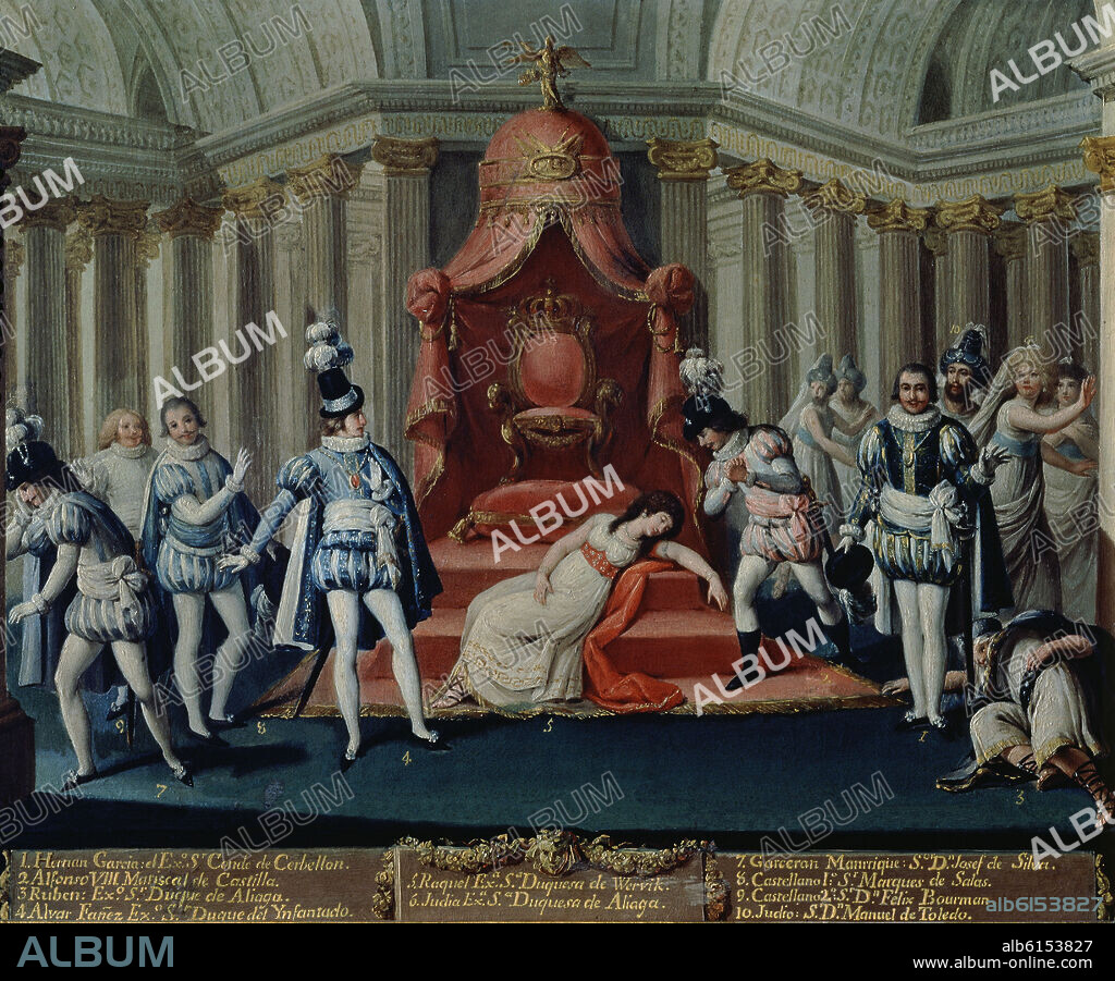 REPRESENTACION DE RAQUEL EN CASA DE LOS DUQUES DE ALBA (ESCRITA POR VICENTE GARCIA DE LA HUERTA).