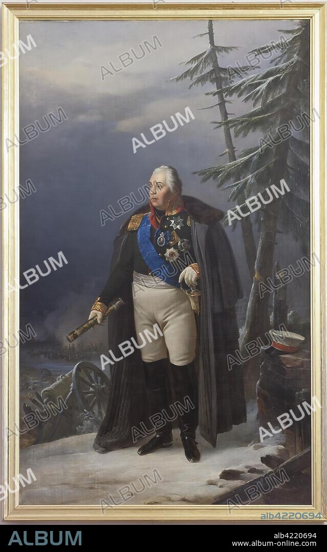 PYOTR BASSIN. 'Portrait of Field Marshal Prince Mikhail Illarionovich Kutuzov'. Russia, 1834. Dimensions: 364x218 cm.