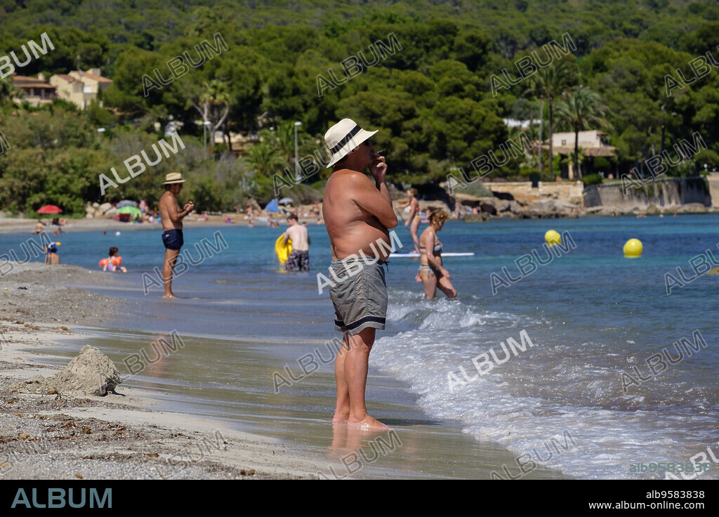 playa de Es Ribell, Cala sa Marjal, Costa de los Pinos, Son Servera, mallorca, balearic islands, spain.