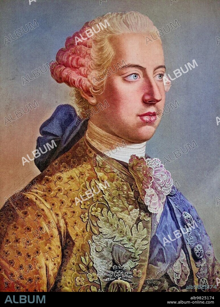 Joseph II, Joseph Benedikt Anton Michael Adam was Holy Roman Emperor from 1765 to 1790 and ruler of the Habsburg lands from 1780 to 1790, Historical, digitally restored reproduction of a 19th century original