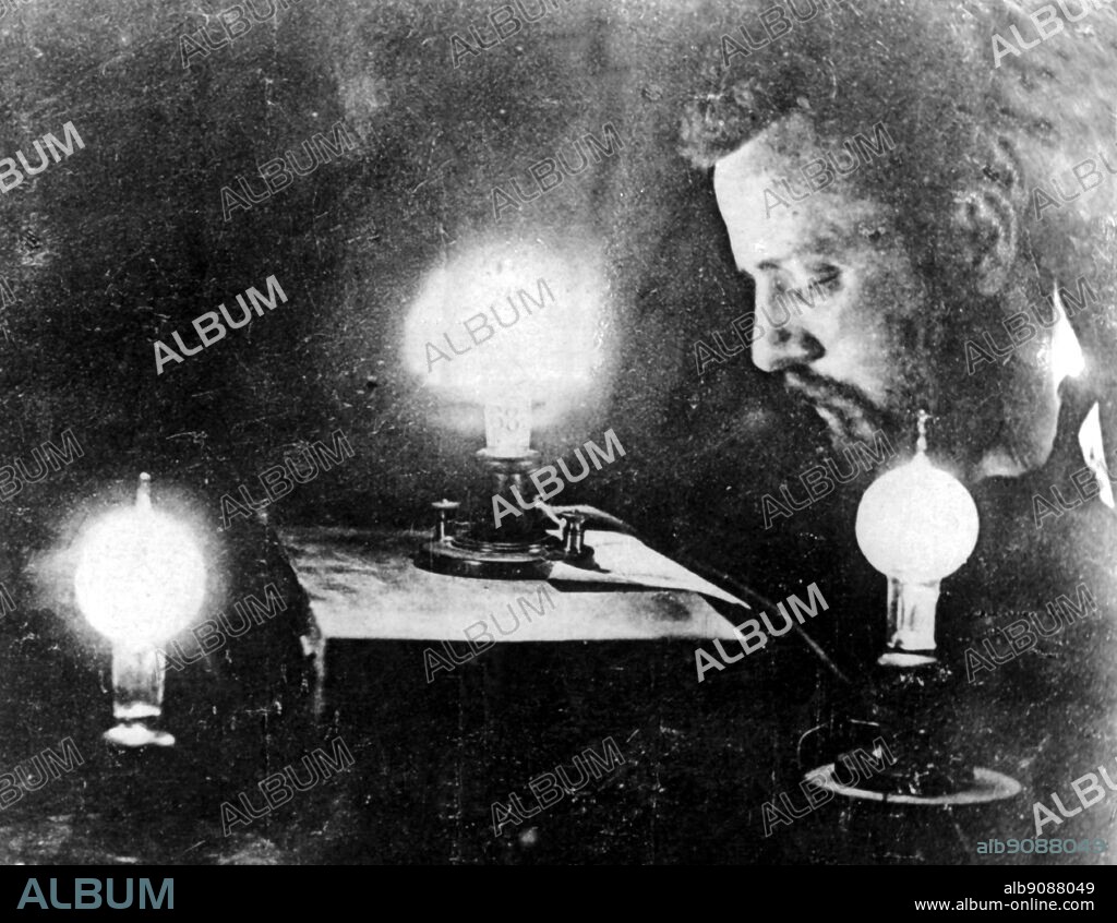 Charles Batchelor (1845-1910). The first photograph ever taken by incandescent electric lamps, 1883. Charles Batchelor was an inventor and close associate of American inventor, Thomas Alva Edison. He was involved in some of the greatest inventions and technological developments in history.