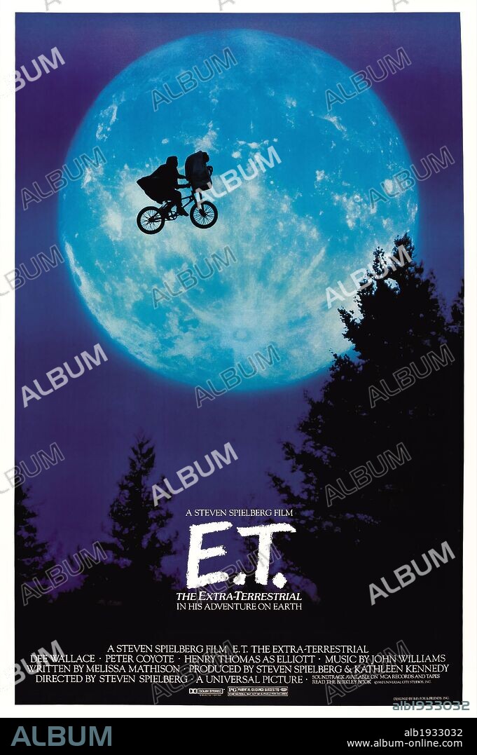 Poster de E. T. EL EXTRATERRESTRE, 1982 (E. T. THE EXTRA-TERRESTRIAL), dirigida por STEVEN SPIELBERG. Copyright UNIVERSAL PICTURES.