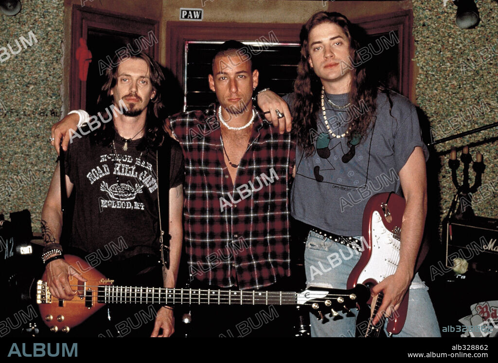ADAM SANDLER, BRENDAN FRASER y STEVE BUSCEMI en CABEZAS HUECAS, 1994 (AIRHEADS), dirigida por MICHAEL LEHMANN. Copyright 20TH CENTURY FOX / WALLACE, MERIE W.