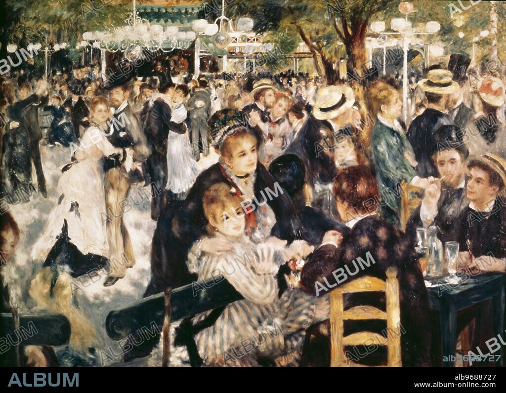 Ball at Le Moulin de la Galette. Pierre Auguste Renoir (1841-1919). in the Louvre Paris - Musee d'Orsay. Pierre-Auguste Renoir (February 25, 1841 - December 3, 1919) was a French artist who painted in the impressionist style. ©2006 TopFoto.