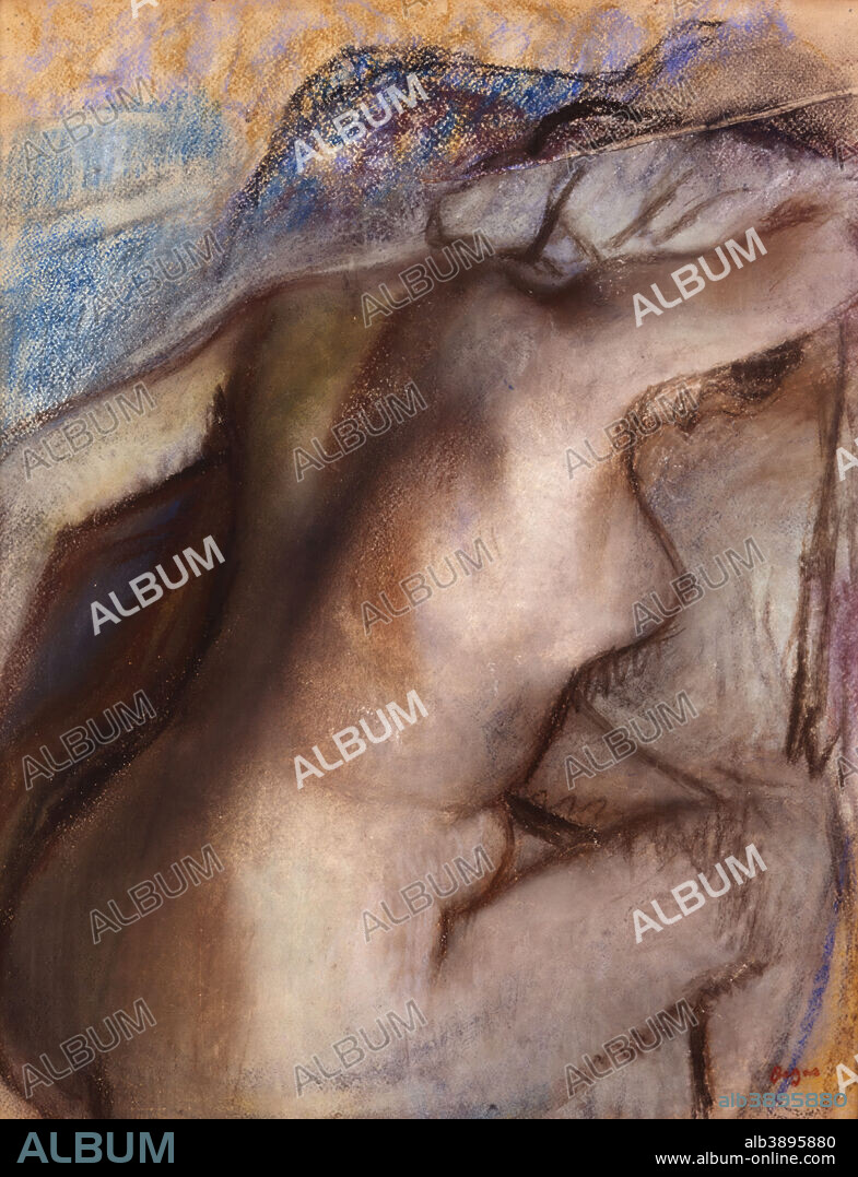 EDGAR DEGAS. After the bath, woman drying herself. Date/Period: 1884/1886. Pastel on wove paper. Width: 32 cm. Height: 40.5 cm (Without frame).
