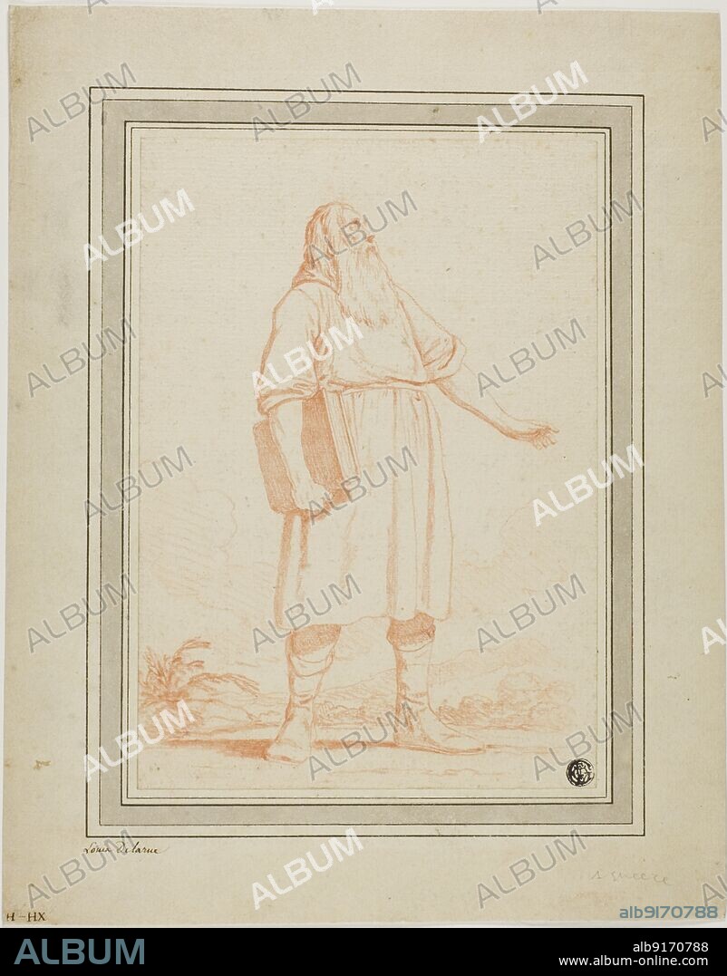 Standing Bearded Man Holding Book, n.d. Attributed to Louis Félix Larue the younger.