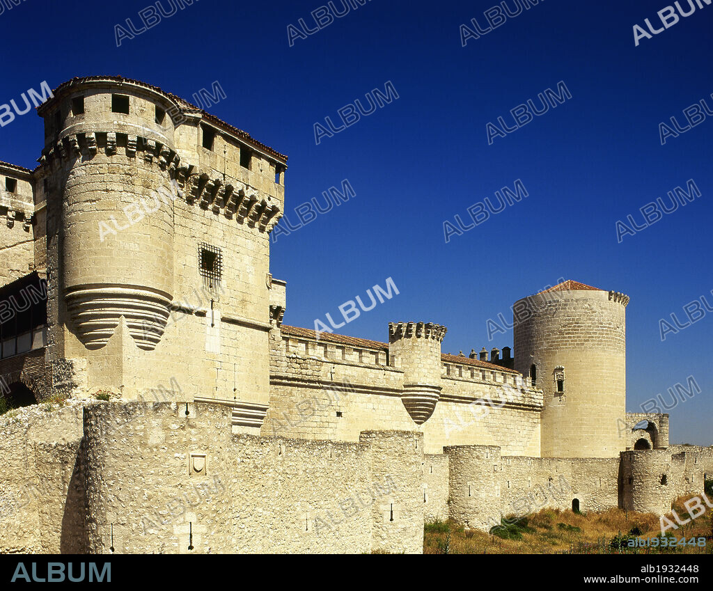 Spain, Castile and Leon, Segovia province, Cuellar. Castle of the Dukes of Albuquerque. Built in differents architectural styles, dates from the 11th century, although most of its remains date from the 15th century. The castle belonged to Don Alvaro de Luna and the first Dukes of Albuquerque.