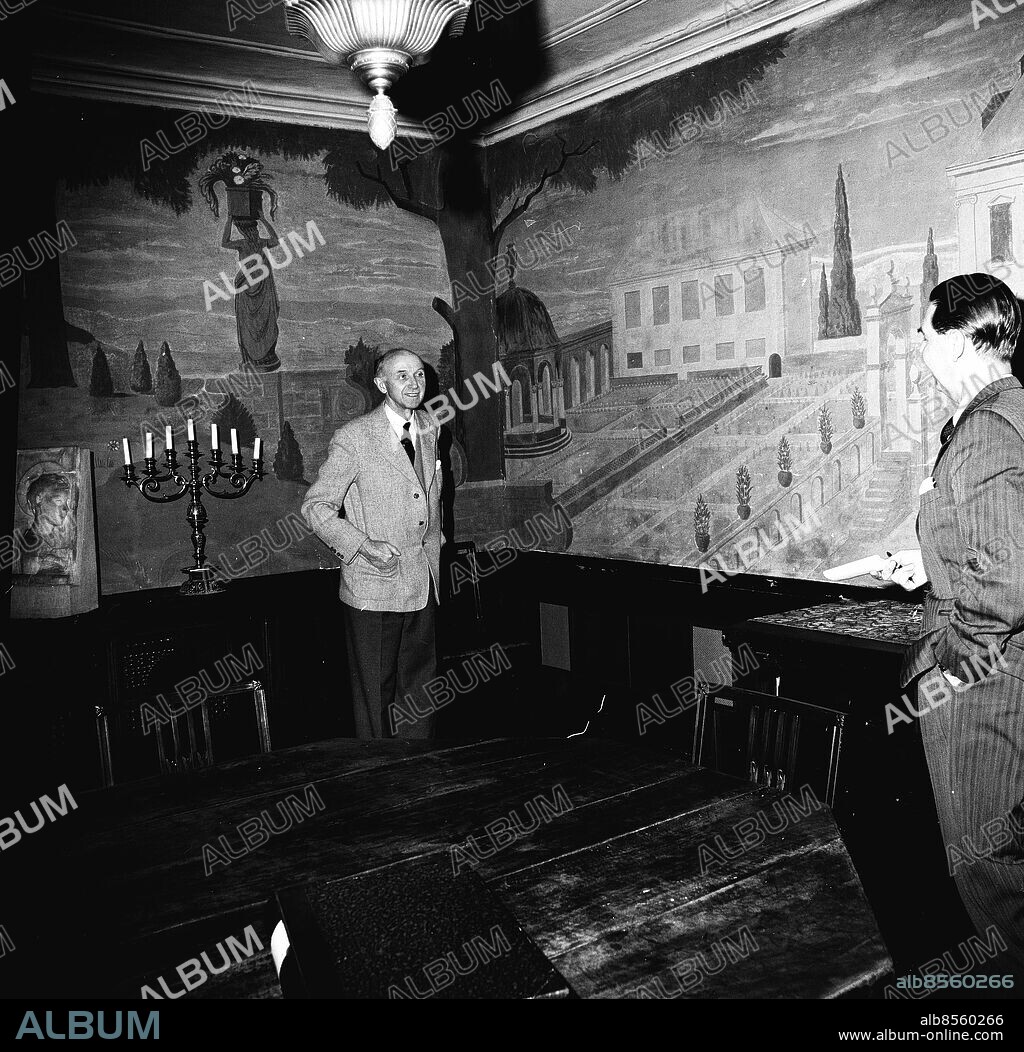 Arkiv 1961 - Baltzar von Platen (1898-1984), ingenjör och uppfinnare. På 1920-talet uppfann han tillsammans med Carl Munters en absoptionskylmaskin som från 1925 användes i Electrolux kylskåp. Han konstruerade också den högtryckspress med vilken Asea 1953 framställde världens första syntetiska ädelstenar.. Foto: Roland Jansson / DN / TT / Kod: 29 . ** SVD OUT **.