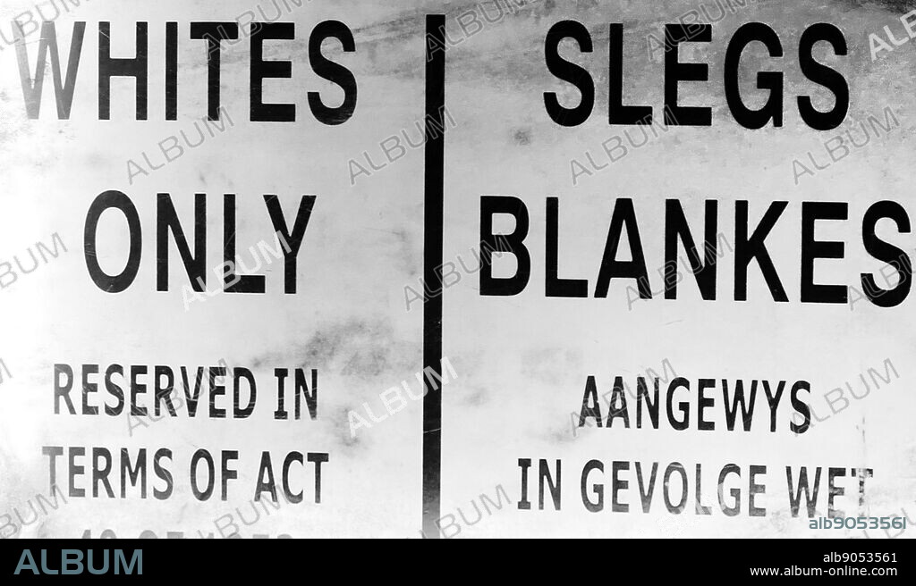 Official signs used in South Africa under the Apartheid administration. Apartheid was a system of institutionalised racial segregation that existed in South Africa from 1948 until the early 1990s. Apartheid was characterised by an authoritarian political culture based on baasskap (or white supremacy), which encouraged state repression of Black African, Coloured, and Asian South Africans for the benefit of the nation's minority white population.