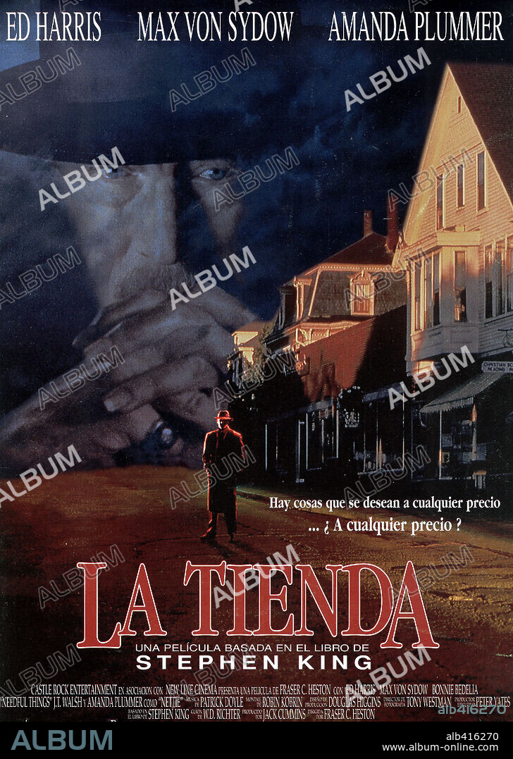 Poster de TIENDA, DE STEPHEN KING, LA, 1993 (NEEDFUL THINGS), dirigida por FRASER HESTON. Copyright CASTLE ROCK/COLUMBIA PICTURES.