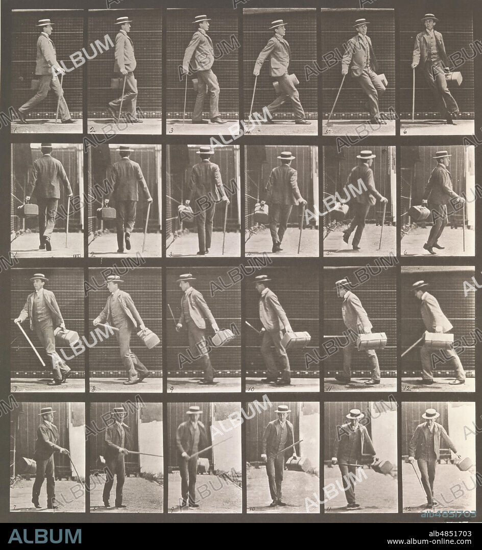 EADWEARD J MUYBRIDGE. Animal Locomotion. An Electro-Photographic Investigation... of Animal Movements. Commenced 1872 - Completed 1885. Volume VII, Men and Woman (Draped) Miscellaneous Subjects, 1880s.