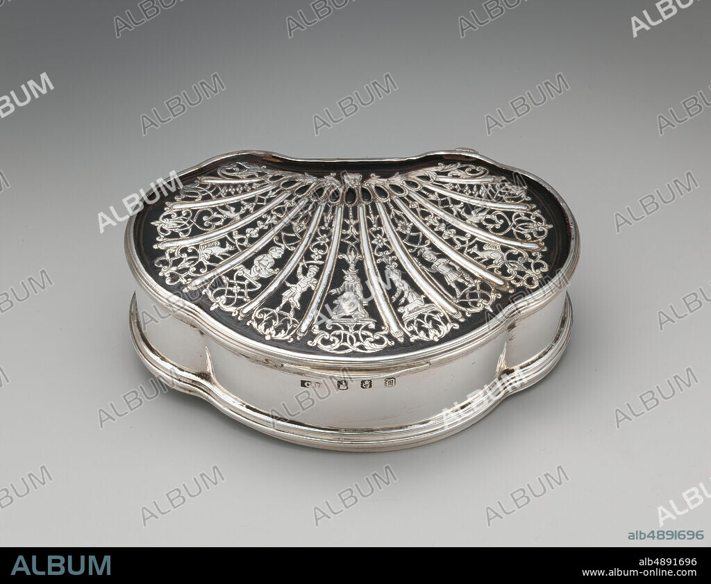 Charles Lamb, Box, probably British or possibly Irish, Dublin, Charles Lamb (w. 1893) (maker of box), late 17thearly 18th century, probably British or possibly Irish, Dublin, Silver, tortoiseshell, Overall: 1 1/2 × 3 3/4 × 2 5/8 in. (3.8 × 9.5 × 6.7 cm), Metalwork-Silver In Combination.