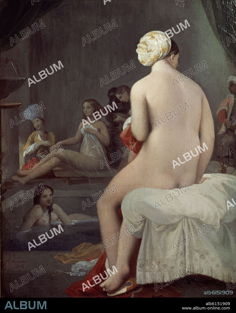 JEAN AUGUSTE DOMINIQUE INGRES. PEQUEÑA BAÑISTA - 1828 - O/L - 35x27 - NEOCLASICISMO FRANCES.