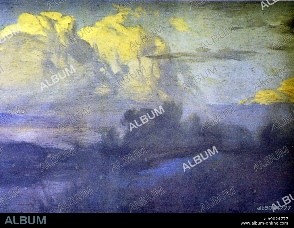 Fernando C. Amorsolo, Landscape, 1921, Oil on Board.