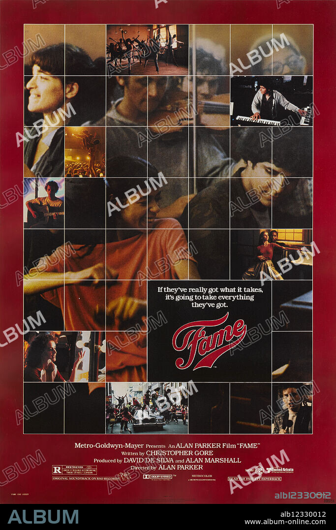 Poster de FAMA, 1980 (FAME), dirigida por ALAN PARKER. Copyright M.G.M.