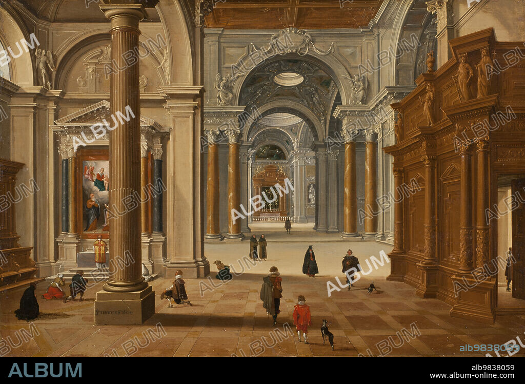 BARTHOLOMEUS VAN BASSEN. Interior of a Baroque Church, 1602.