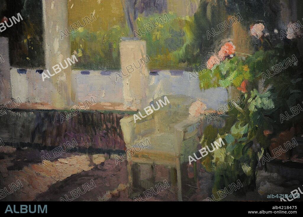 Joaquin Sorolla y Bastida (1863-1923). Spanish painter. Garden of the Sorolla House (Jardin de la Casa Sorolla, 1920). Detail. Oil on canvas. Sorolla Museum. Madrid. Spain.