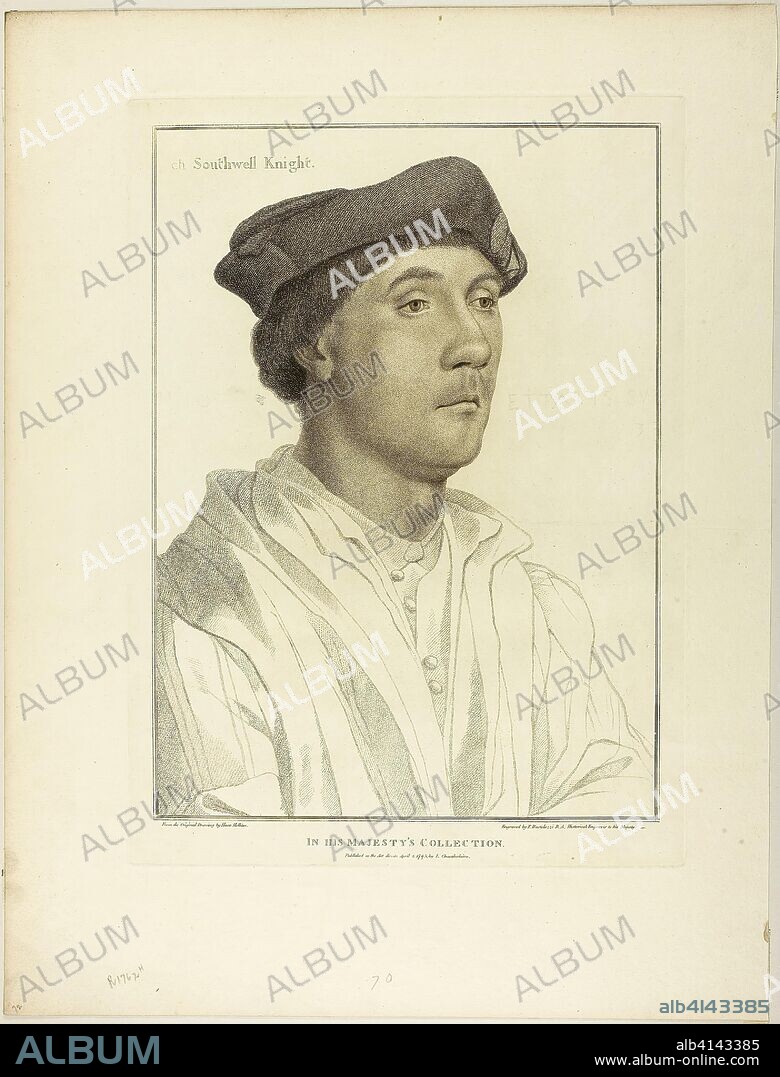 Sir Richard Southwell. Francesco Bartolozzi (Italian, 1727-1815); after Hans Holbein the younger (German, 1497-1543). Date: 1795. Dimensions: 372 x 270 mm (image); 410 x 299 mm (plate); 539 x 410 mm (sheet). Stipple engraving on cream wove paper. Origin: Italy.