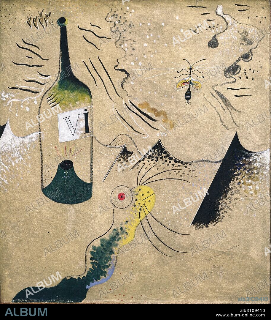 JOAN MIRÓ. La botella de vino/1924.