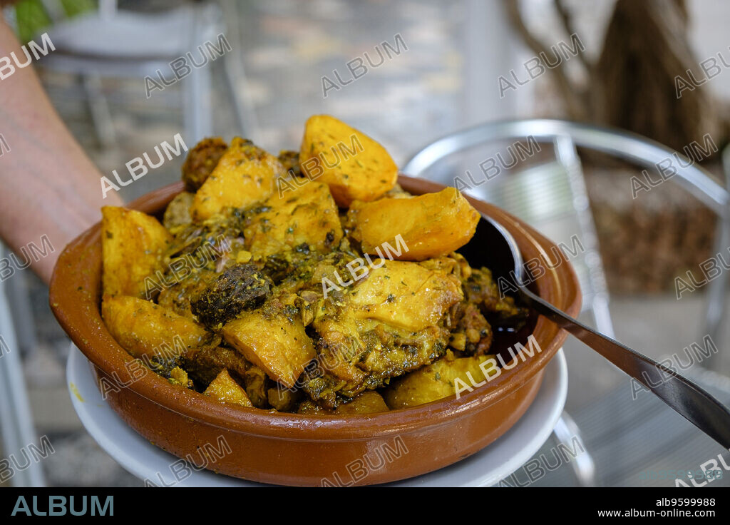 Sofrit Pagès, Restaurante Ses Arcades, Sant Joan de Labritja, Ibiza, balearic islands, Spain.