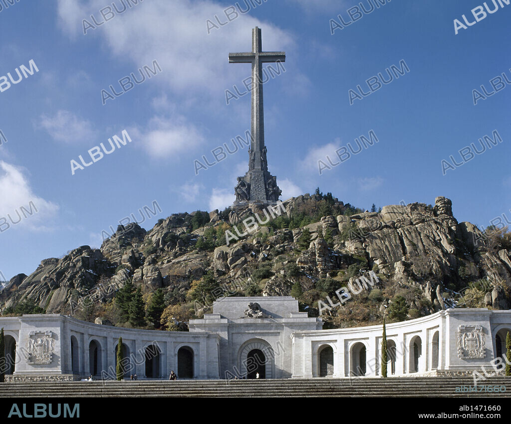 Spain. Valley of the Fallen (Valle de los Caidos). 1940-1958. Monumental memorial dedicated by the Franco regime to the dead of the Spanish Civil War (1936-1939). By Pedro Muguruza (1893-1952) and Diego Mendez (1906-1987).