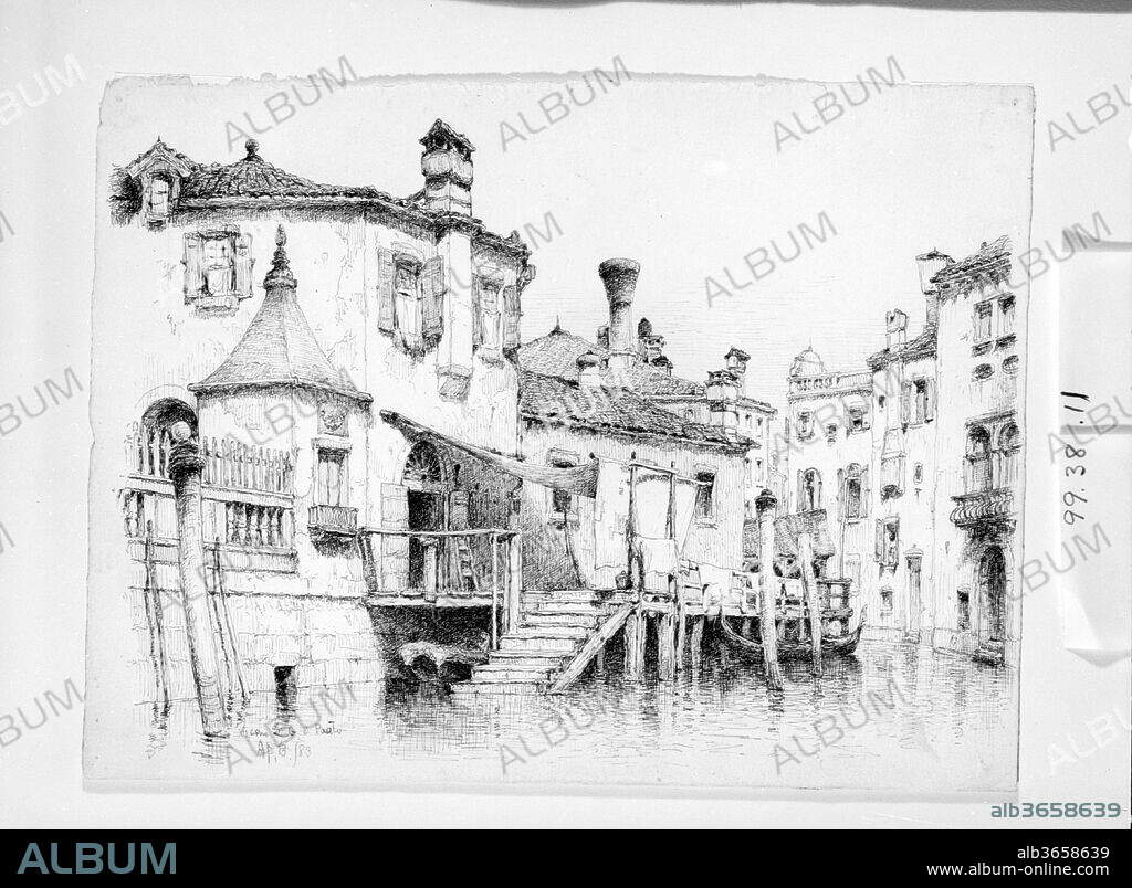 Vicino San Giovanni e Paolo, Venice. Artist: Andrew Fisher Bunner (1841-1897). Dimensions: 9 3/4 x 12 15/16 in. (24.8 x 32.9 cm). Date: 1883.