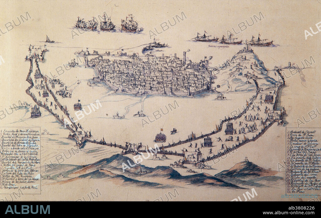 Siege of Barcelona by Juan de Austria. 1651, 17th century, Barcelona History Museum.