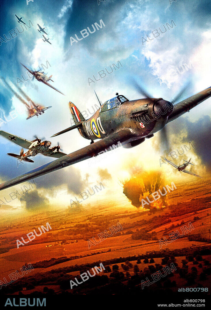 Poster de LA BATALLA DE INGLATERRA, 1969 (BATTLE OF BRITAIN), dirigida por GUY HAMILTON. Copyright UNITED ARTISTS.