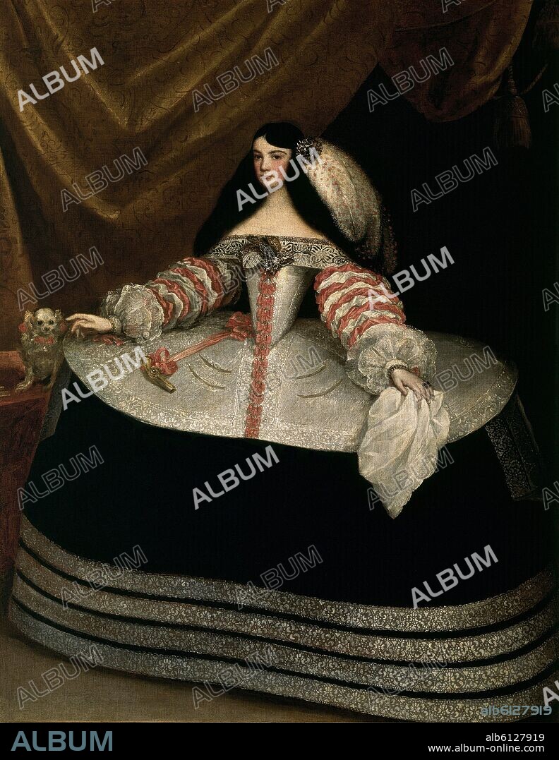 JUAN DE CARREÑO MIRANDA (1614-1685). 'Doña Inés de Zúñiga, Condesa de Monterrey (?)', 1660-1670, Oil on canvas, 199 x 155 cm, Inv. 01518.