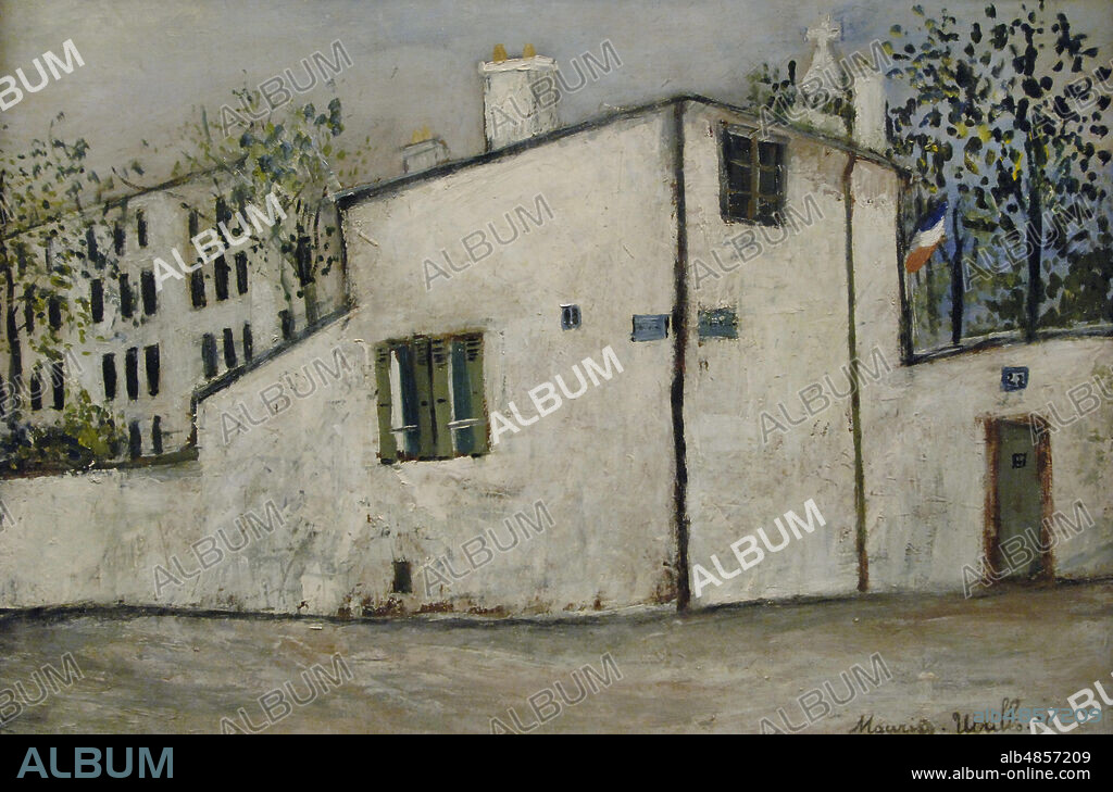 Maurice Utrillo (1883-1955). Pintor francés. La Maison de Berlioz,1914. Oleo sobre madera contrachapada (91,5 x 121 cm). Museo de La Orangerie. París. Francia.