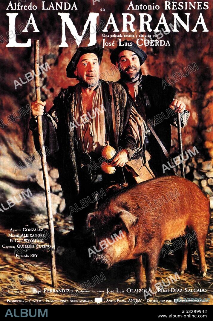Poster de LA MARRANA, 1992, dirigida por JOSE LUIS CUERDA. Copyright ANTEA FILMS.