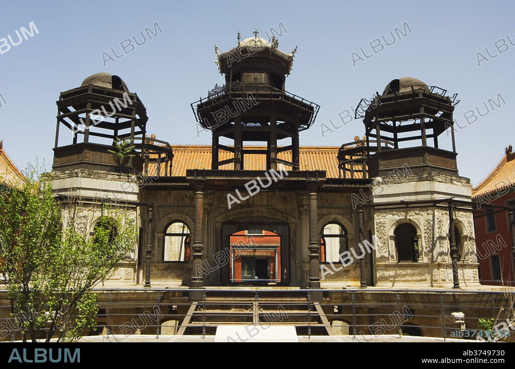 The Palace of Prolonging Happiness built in 1420 and destroyed by fire in 1845 located inside Zijin Cheng The Forbidden City Palace Museum, UNESCO World Heritage Site, Beijing, China,.