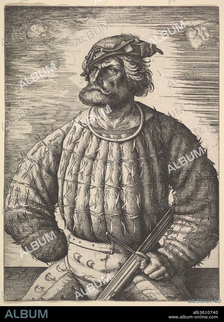 Portrait of Kunz  von der Rosen. Artist: Daniel Hopfer (German, Kaufbeuren 1471-1536 Augsburg). Dimensions: sheet: 11 5/8 x 8 7/16 in. (29.6 x 21.5 cm). Date: ca. 1515/1518.