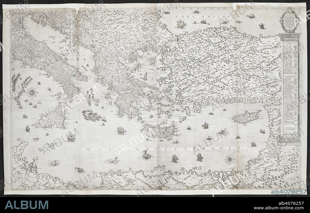 A map of part of Europe, comprising Italy, Greece and Turkey, with Asia Minor. [A map of part of Europe, comprising Italy, Greece and Turkey, with Asia Minor, by ] D. Bertelli. Venetia, [1580?]. Source: Maps M.T.11.g.1.(5.).