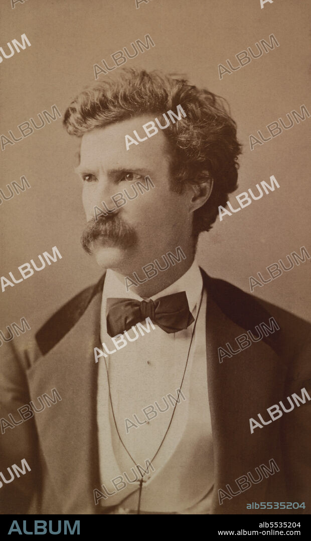 Samuel Langhorne Clemens, aka Mark Twain (1835-1910), Half-length Portrait, Jeremiah Gurney, 1873.