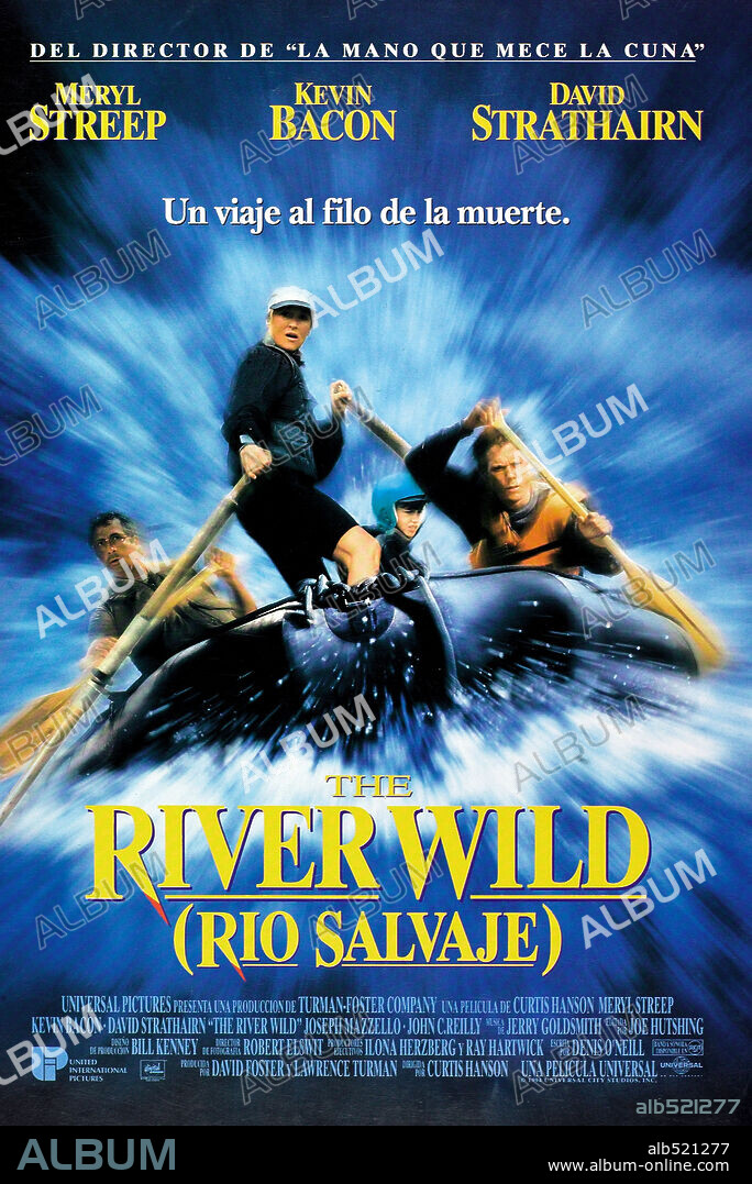 Poster of THE RIVER WILD, 1994, directed by CURTIS HANSON. Copyright UNIVERSAL PICTURES.