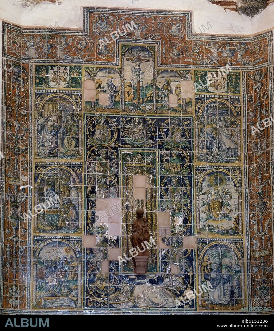 FRANCISCO NICULOSO PISANO (1450-1529). RETABLO MAYOR DE AZULEJOS REALIZADO EN 1518 - RENACIMIENTO ESPAÑOL.