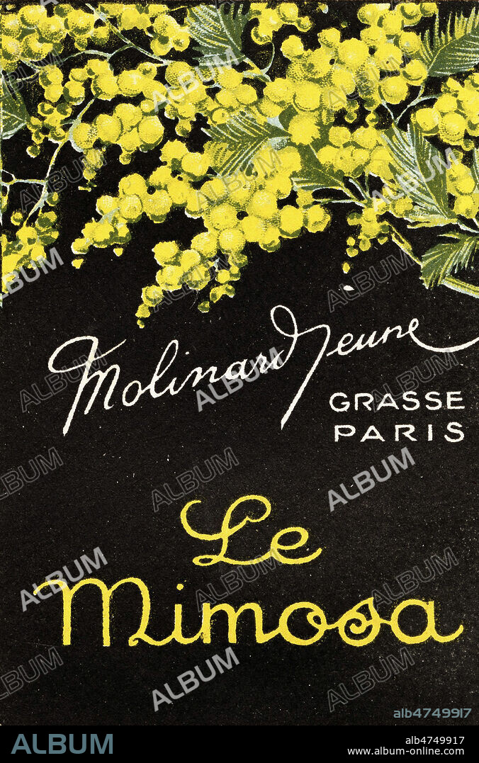 Publicite Molinard, parfum MIMOSA annees 20 30. Credit Collection IM/KHARBINE TAPABOR.